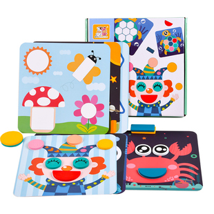 儿童益智卡通形状配对拼图宝宝蒙氏早教木质玩具1-3-6岁4男孩女孩