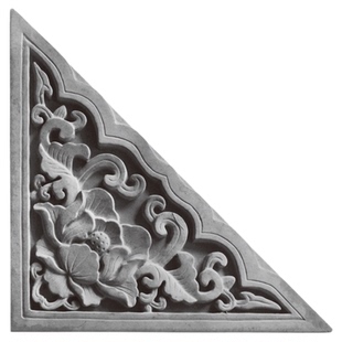 砖雕角花新中式庭院影壁墙照壁外墙预制挂件福字浮雕蝙蝠铜钱装饰