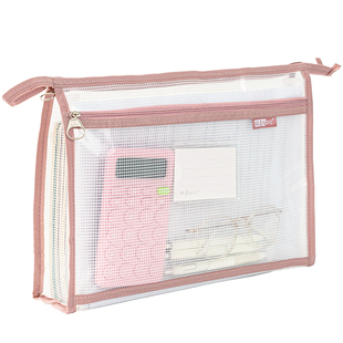 【防水加厚】A4双层文件袋拉链式透明塑料资料收纳袋手提包多层大容量小学生专用档案公文办公证件产检袋子