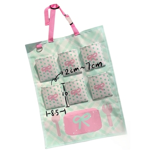 娃娃的餐盘，可以用来放娃娃  布艺收纳袋挂墙式悬挂置物袋挂手机