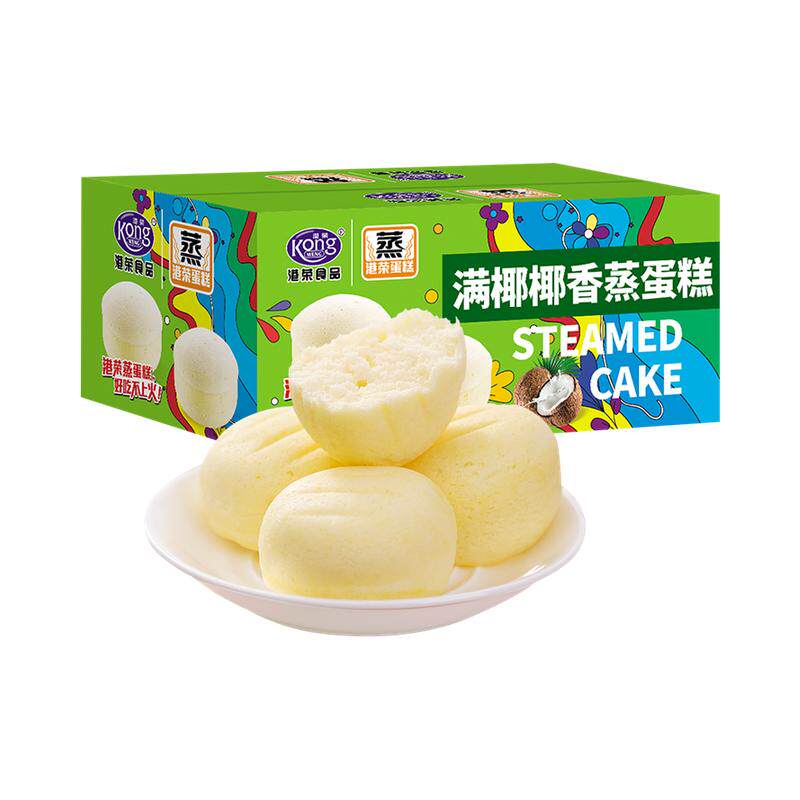 港荣蒸蛋糕小面包营养早餐整箱