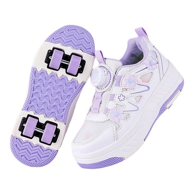 女童四轮可拆卸暴走鞋可走路