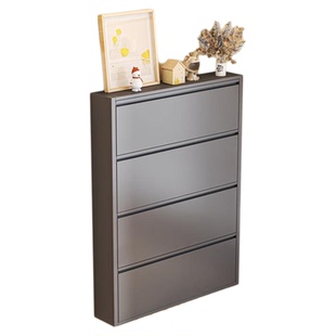 15cm超薄钢制翻斗鞋柜家用门口一体挂墙悬空小户型玄关柜极窄鞋架