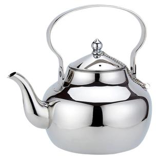 加厚不锈钢茶壶餐厅茶楼酒店提梁壶餐饮商用烧水壶茶壶电磁炉适用