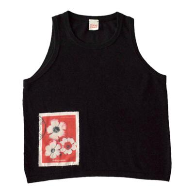 亚麻透气感宽松亚麻花朵百搭