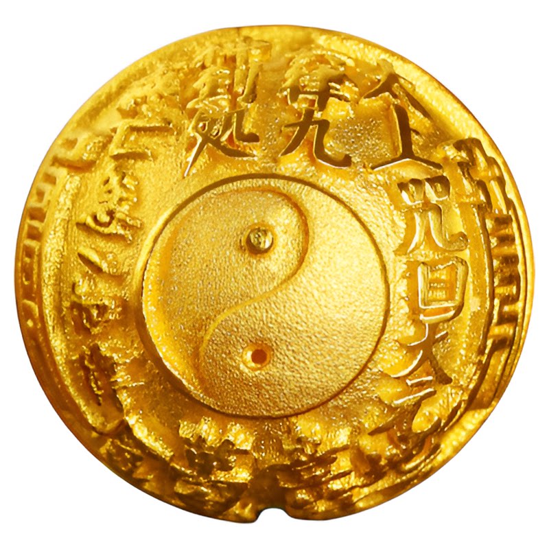 古法加厚工艺经典八卦图腾隔珠