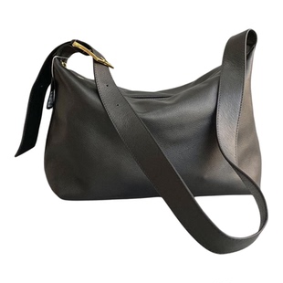 ~慵懒风~24年秋冬新款进口头层牛皮大容量休闲简软皮软塌斜挎包