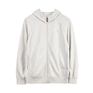 马登工装美式休闲灰色连帽卫衣宽松插肩袖开衫松弛长袖外套男款春