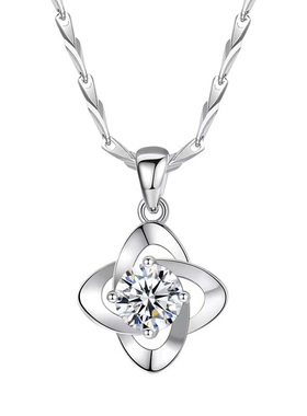 四叶草S999纯银毛衣项链女2026新爆款轻奢小众情人节礼物送女朋友