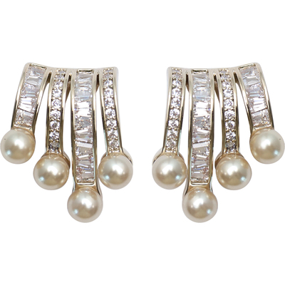 方糖家摩卡慕斯珍珠流苏耳钉