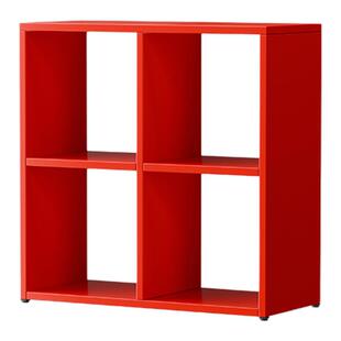 铁艺彩色格子柜书架落地置物架书柜储物柜靠墙一体展示柜子卡莱克