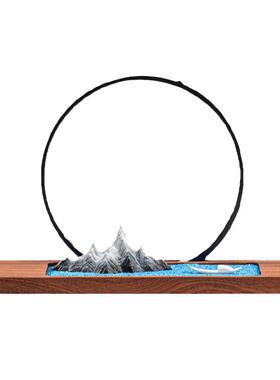 新中式陶瓷枯山水茶室禅意摆件