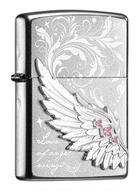 zippo打火机热恋之翼粉钻