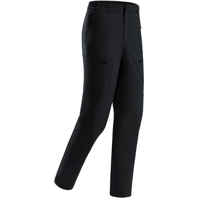 伯希和户外软壳裤男款防风防泼水徒步登山冲锋裤透气高弹保暖长裤