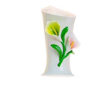 丰白陶瓷手工捏花马蹄莲筷子筒沥水防霉收纳桶家用餐桌高颜值摆件