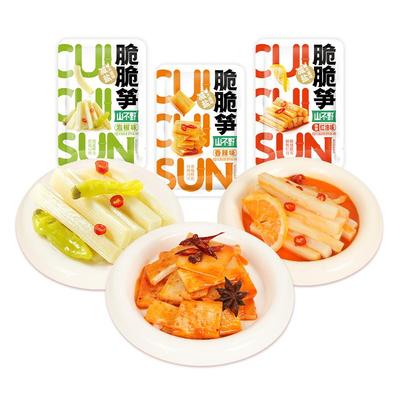 山不野泡椒脆笋竹笋香辣红油笋片