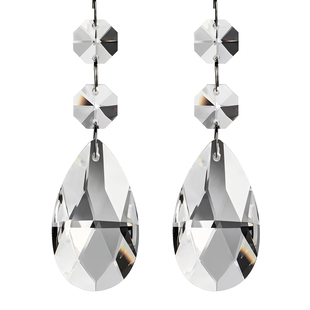 清光和AB彩水晶灯吊坠K9机磨水晶网形珠帘DIY散珠水晶灯窗帘吊坠