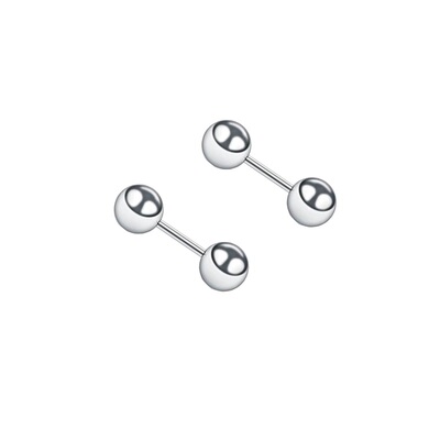 拧扣黑色系酷简圆球金属风耳骨钉