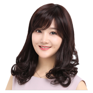 假发女长发全头套式自然长卷发气质减龄新款斜刘海发套化疗假发套