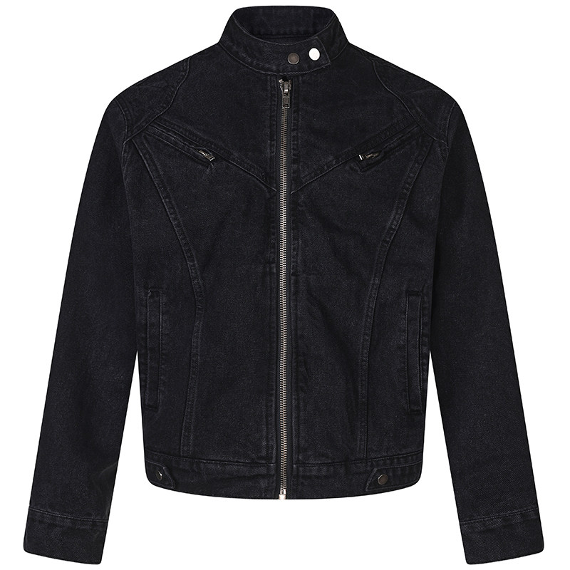 原创美式高街水洗做旧牛仔外套潮