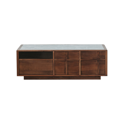 物应北美黑胡桃木全实木岩板茶几