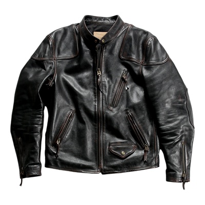 经典毒液机车复古风格真皮皮衣