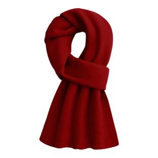 xinuosichou惜诺 美利奴羊毛围巾冬季新款高级感 红色围脖送礼物