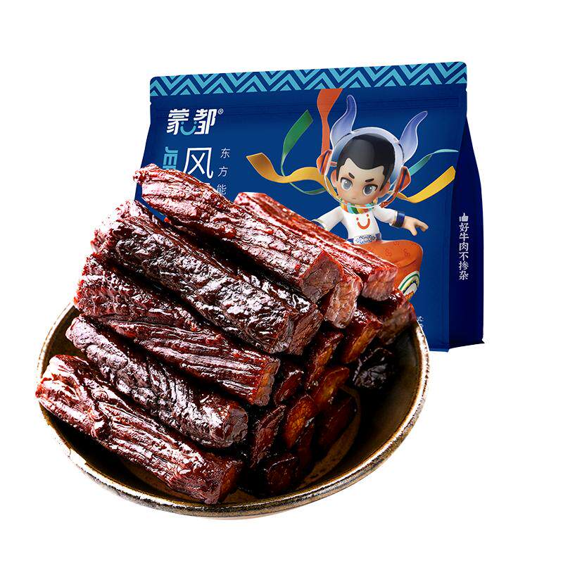 蒙都手撕牛肉干内蒙古风干牛肉干500g居家休闲追剧零食官方旗舰店