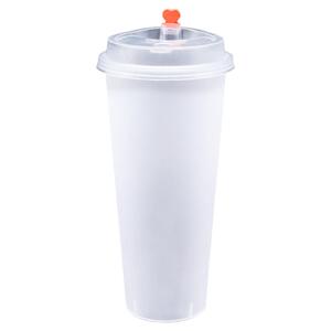 一次性磨砂定制logo奶茶杯子塑料