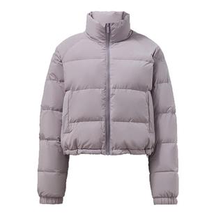 VfU 运动休闲羽绒服女防风保暖户外运动跑步外套白鸭绒宽松秋冬