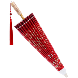 毕六福油纸伞结婚伞古风防雨防晒实用老式桐油伞婚礼新娘红色雨伞