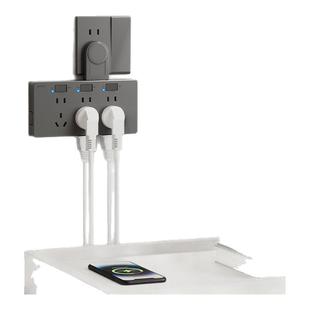 86型明装扩展插座面板墙壁排插多功能转换器插座多孔位插头插线板