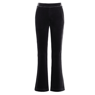 垂感金丝绒喇叭裤女春冬高腰阔腿显瘦加绒休闲拖地微喇裤丝绒裤子