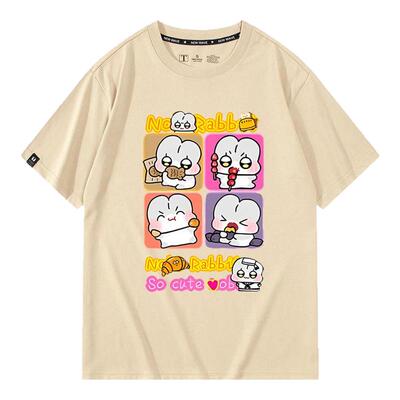 休闲宽松纯棉情侣短袖