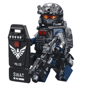 适用乐高积木人仔三角洲威龙士兵特种兵军事武器儿童益智拼装玩具