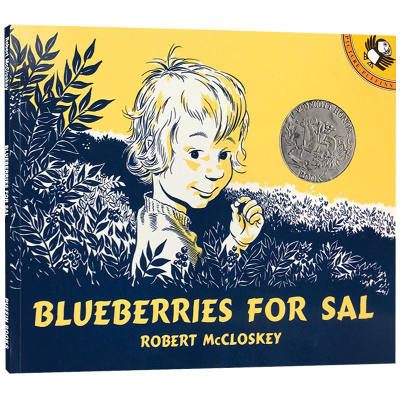 预售送音频英文原版绘本 Blueberries for Sal 汪培珽第2二阶段 Robert McCloskey 小塞尔采蓝莓 凯迪克银奖