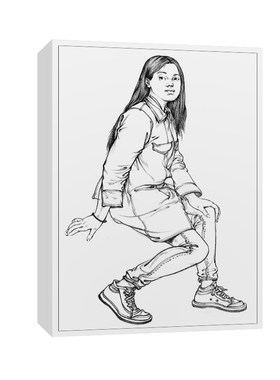 中高考人物速写临摹卡范画