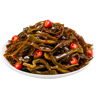 开袋即食海带丝麻辣下饭菜开胃菜海婷香辣海带零食小包装整箱商用