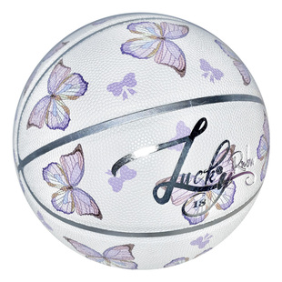 LuckyRNBW金紫蓝色鸢尾蝴蝶7号6号5号标准女子中考儿童室内外篮球