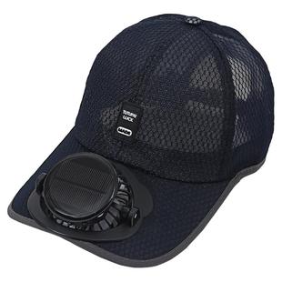 成人夏季太阳能充电带风扇帽子男女士透气网眼防晒户外遮阳鸭舌帽