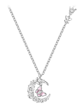 迪士尼旗舰店项链女款轻奢小众s925纯银新年生日礼物送女朋友闺蜜