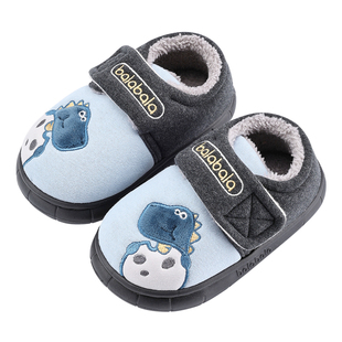 巴拉巴拉儿童棉拖鞋男童冬季宝宝室内家居鞋卡通小孩保暖女童棉鞋