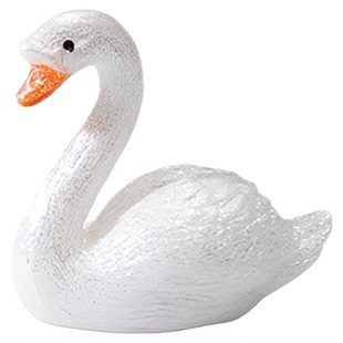 微景观创意展翅白天鹅公仔 园艺石块造景diy装饰品配件迷你小摆件