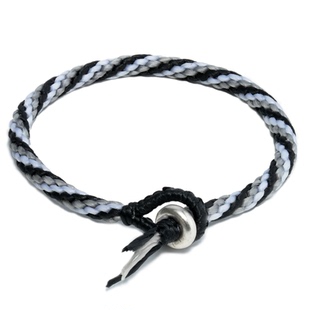RONINMADE小众复古黑白蒂芙罗编织手绳男女手镯情侣手串礼物