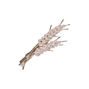 麦穗发夹女2025新款高端前额刘海小发卡侧边夹子一字高级感鸭嘴夹