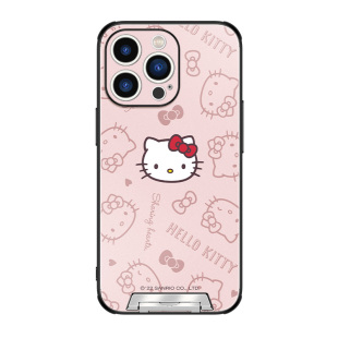 正版Hellokitty手机壳适用苹果16凯蒂猫14promax带支架隐形iPhone13哈喽KT15pm卡通粉色ins风网红可爱kitty女