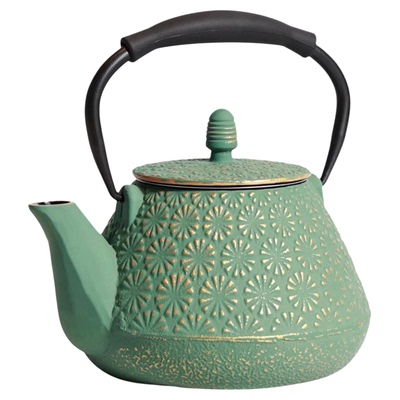 cast iron teapot铸铁壶北欧风带茶滤网防锈铁壶茶壶茶具摆件装饰
