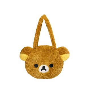 轻松熊毛绒单肩包可爱双肩包2024秋冬款大容量通勤卡通玩偶腋下包