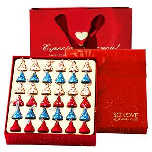 好时KISSES巧克力礼盒送男女朋友孩子开学员工生日三八妇女节礼物