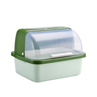 装碗筷碗碟餐具盘收纳盒家用放碗架沥水架带盖厨房碗柜台面收纳箱